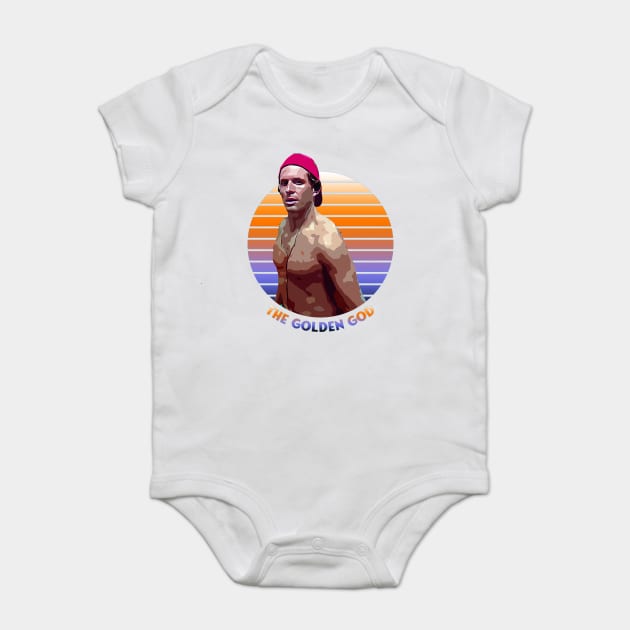 Golden God Retro Baby Bodysuit by Tv Moments